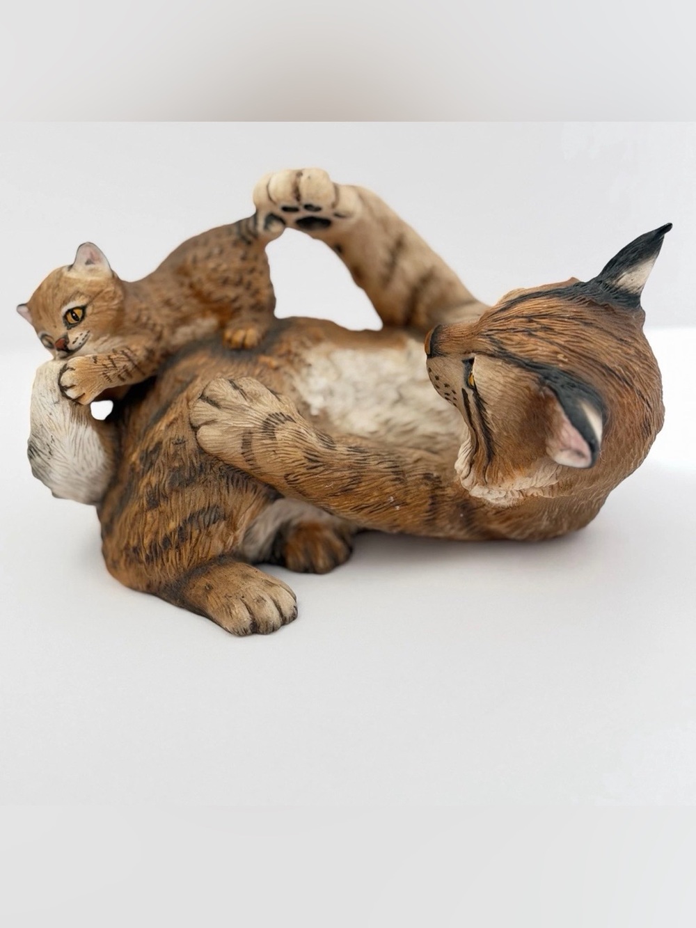 Vintage 1984 “Playful Morning” By Nicholas Wilson NWF Bobcats Figurine